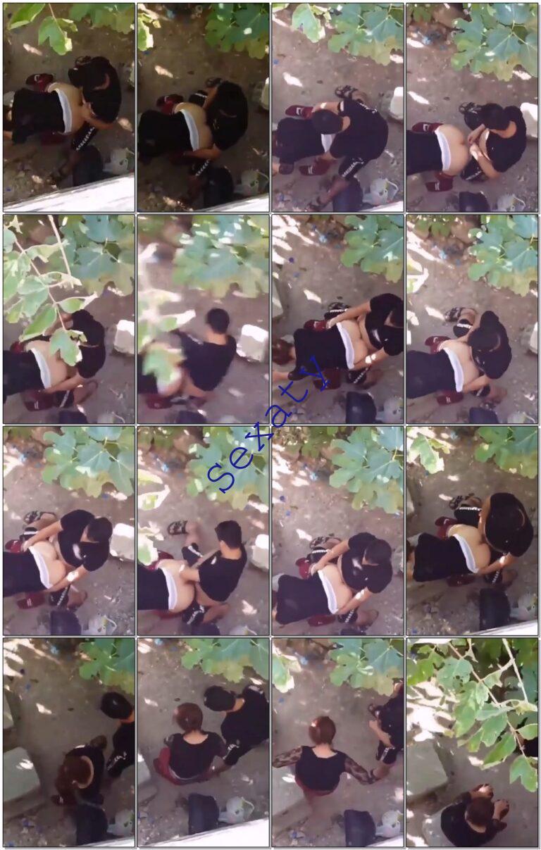 مع حبيبها في الجنينة ينيكها من طيزها المربرب يجيبو عليها